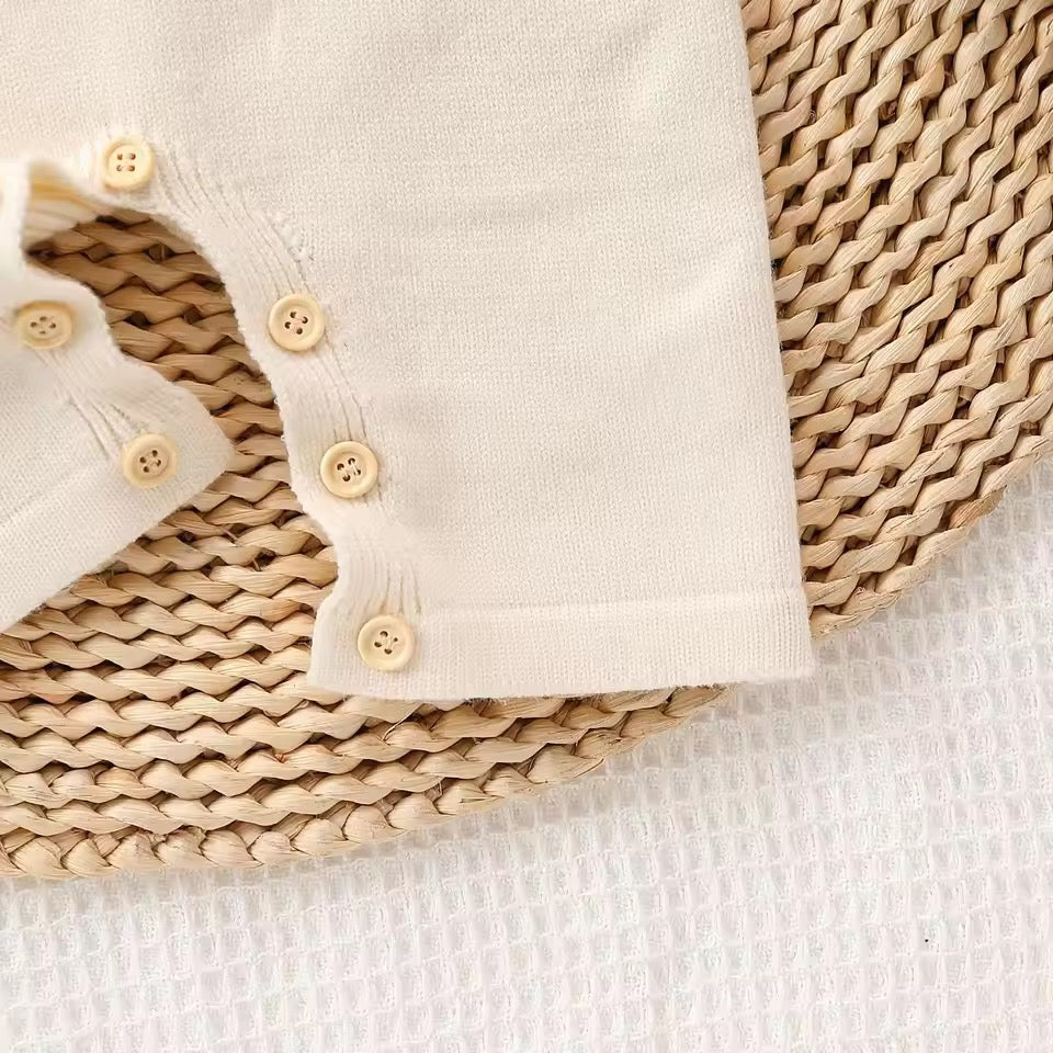 Liam & Lou Unisex One Birthday Knit Romper – Autumn First Birthday Outfit