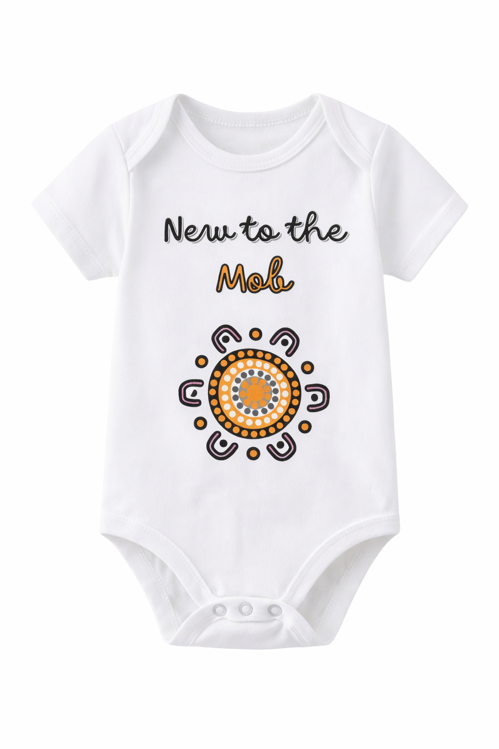 Fluff + Buff® ‘New to the Mob’ Baby Bodysuit – Short Sleeve l