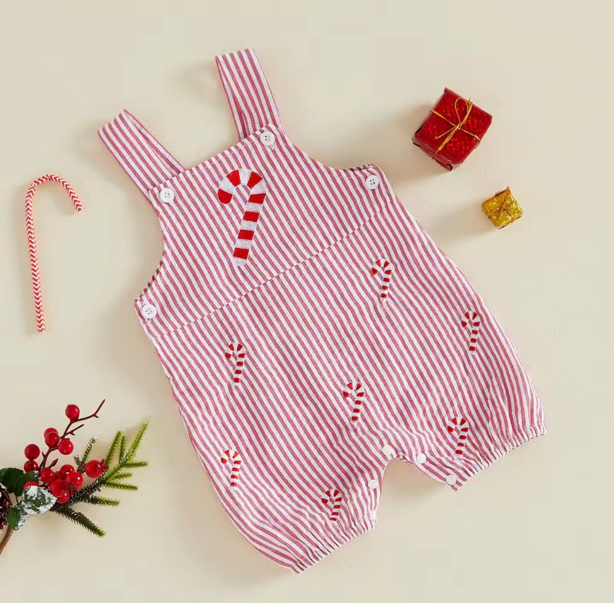Christmas Embroidered Baby Romper