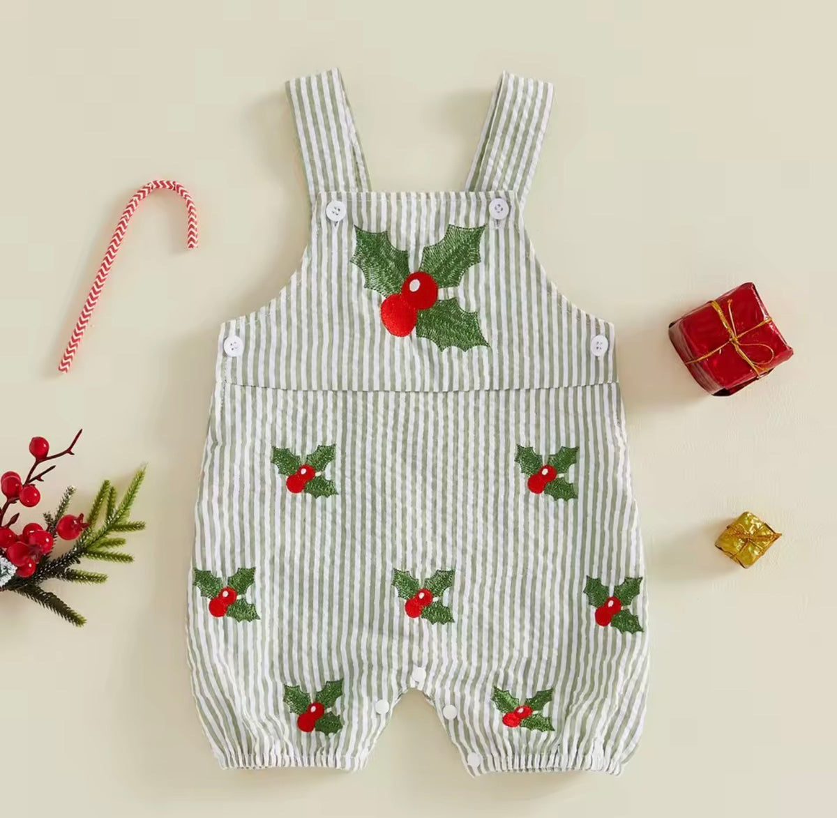 Christmas Embroidered Baby Romper