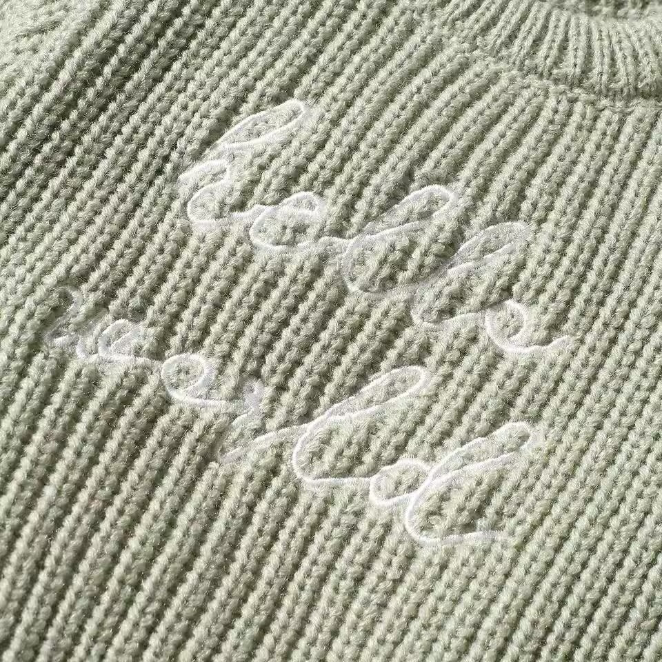 Hello World Knit Romper & Beanie Set – Unisex Newborn Outfit [Sage]