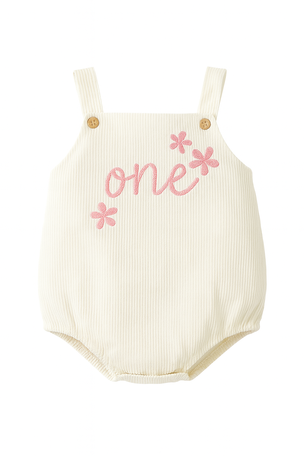 Taylor One Flower Corduroy Romper