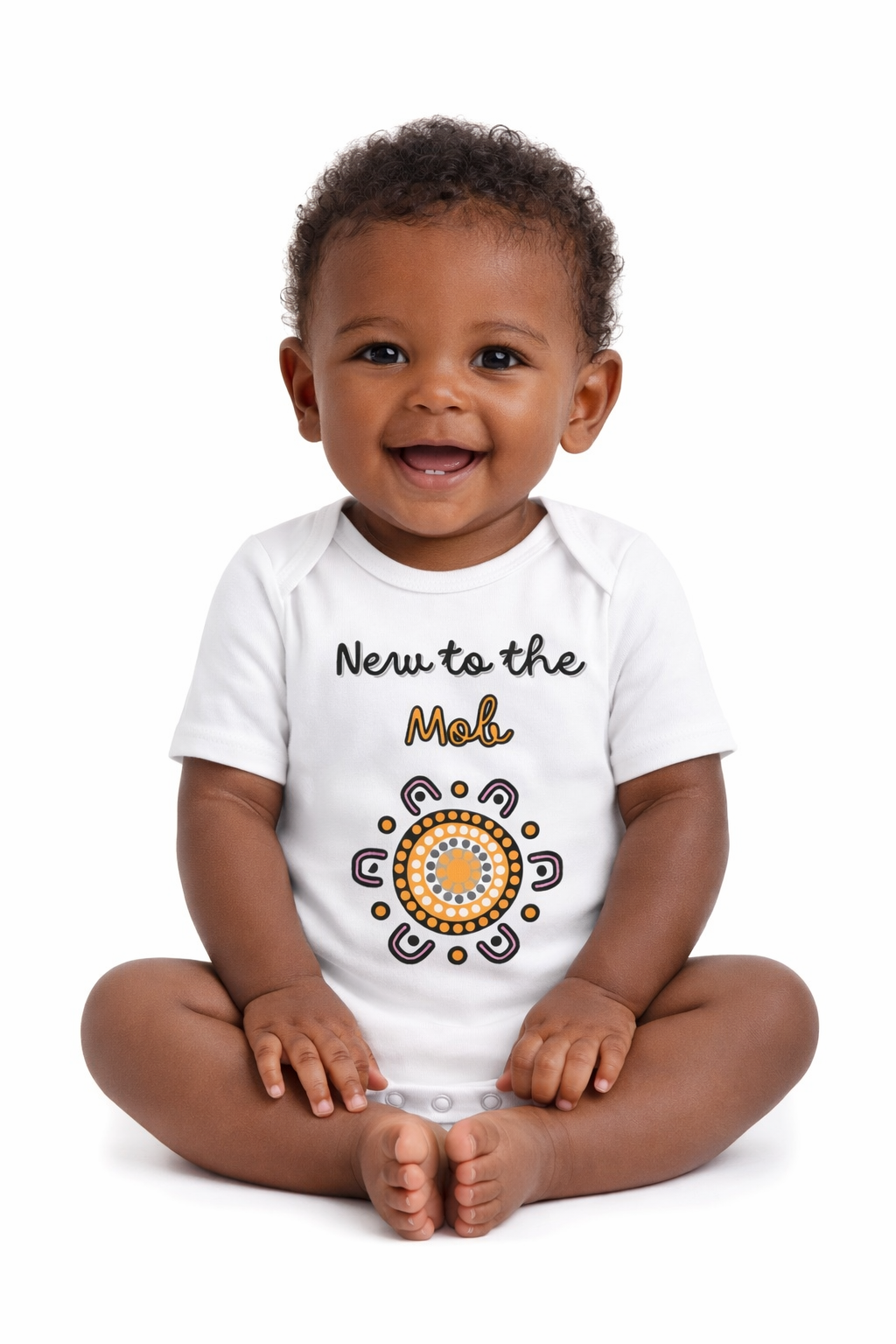 Fluff + Buff® ‘New to the Mob’ Baby Bodysuit – Short Sleeve l
