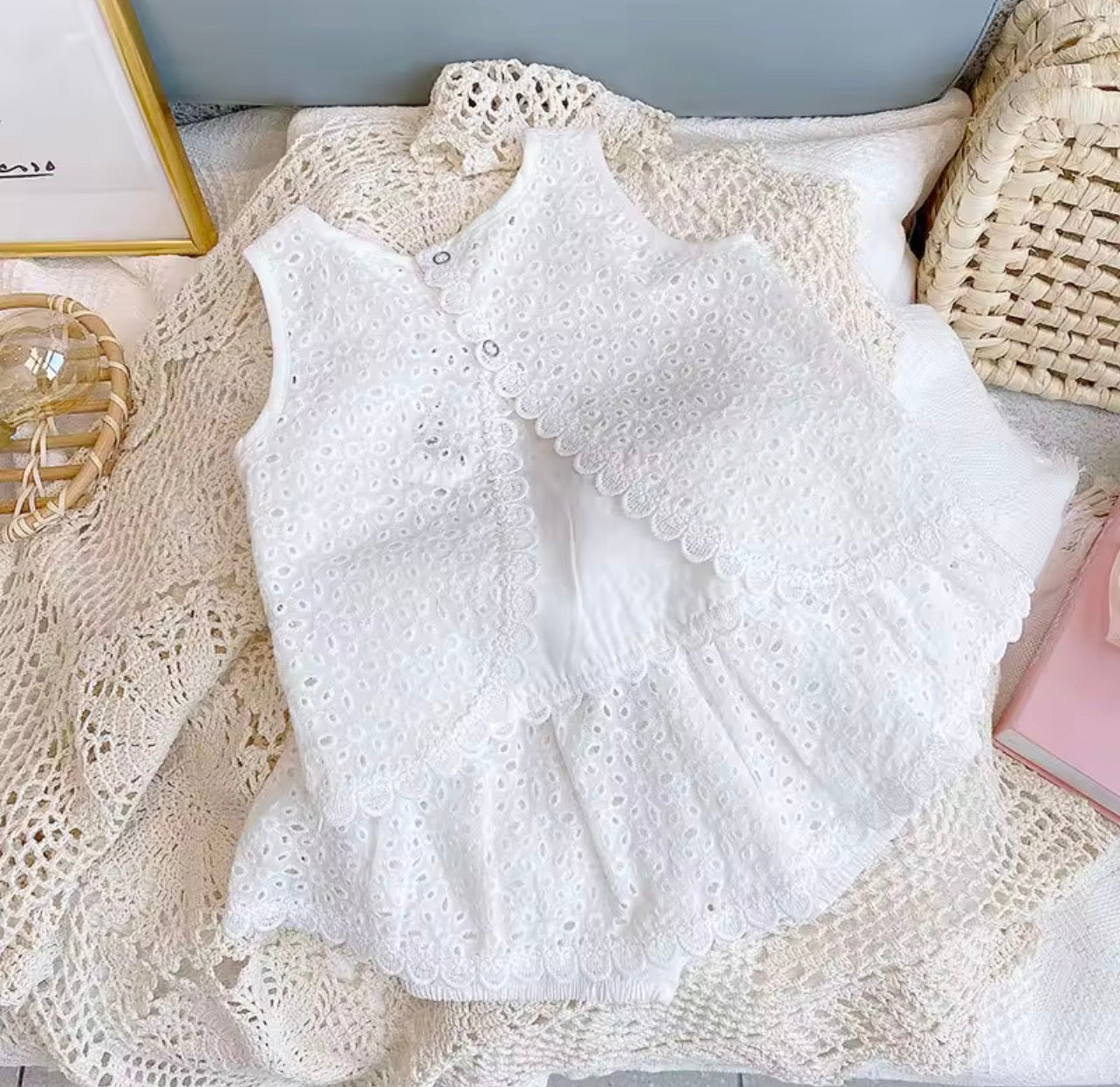 Complimentary Baby Girl Eyelet Outfit – Gift with Purchase