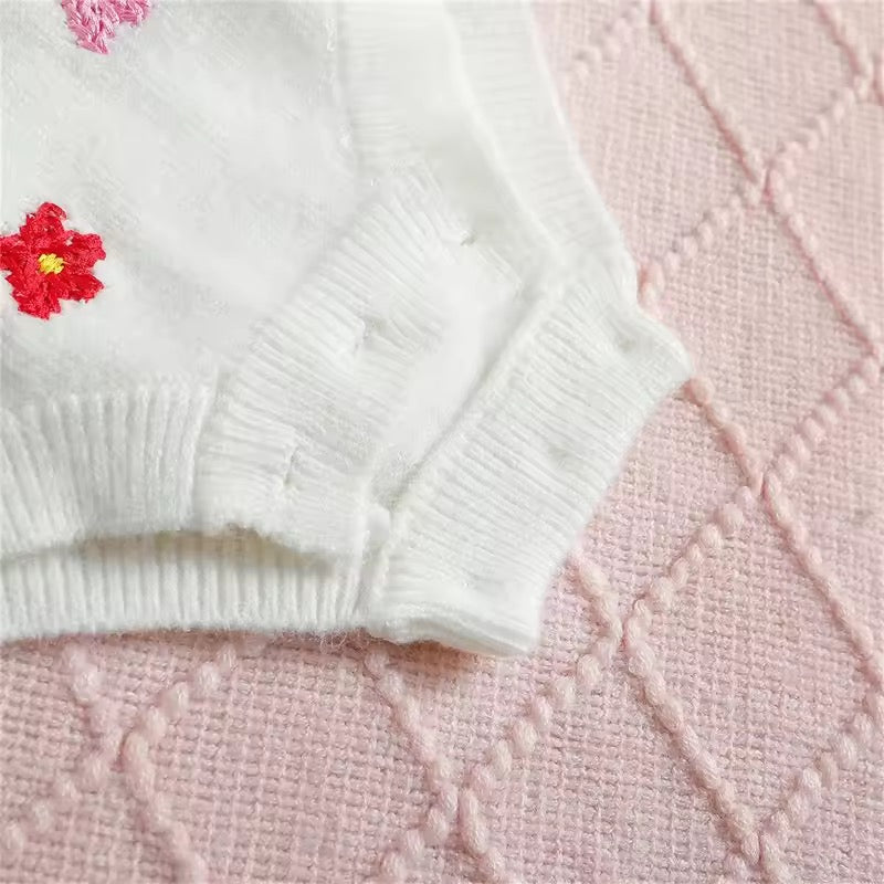 Anna “One” Autumn Birthday Knit Romper – Baby Girl First Birthday Outfit