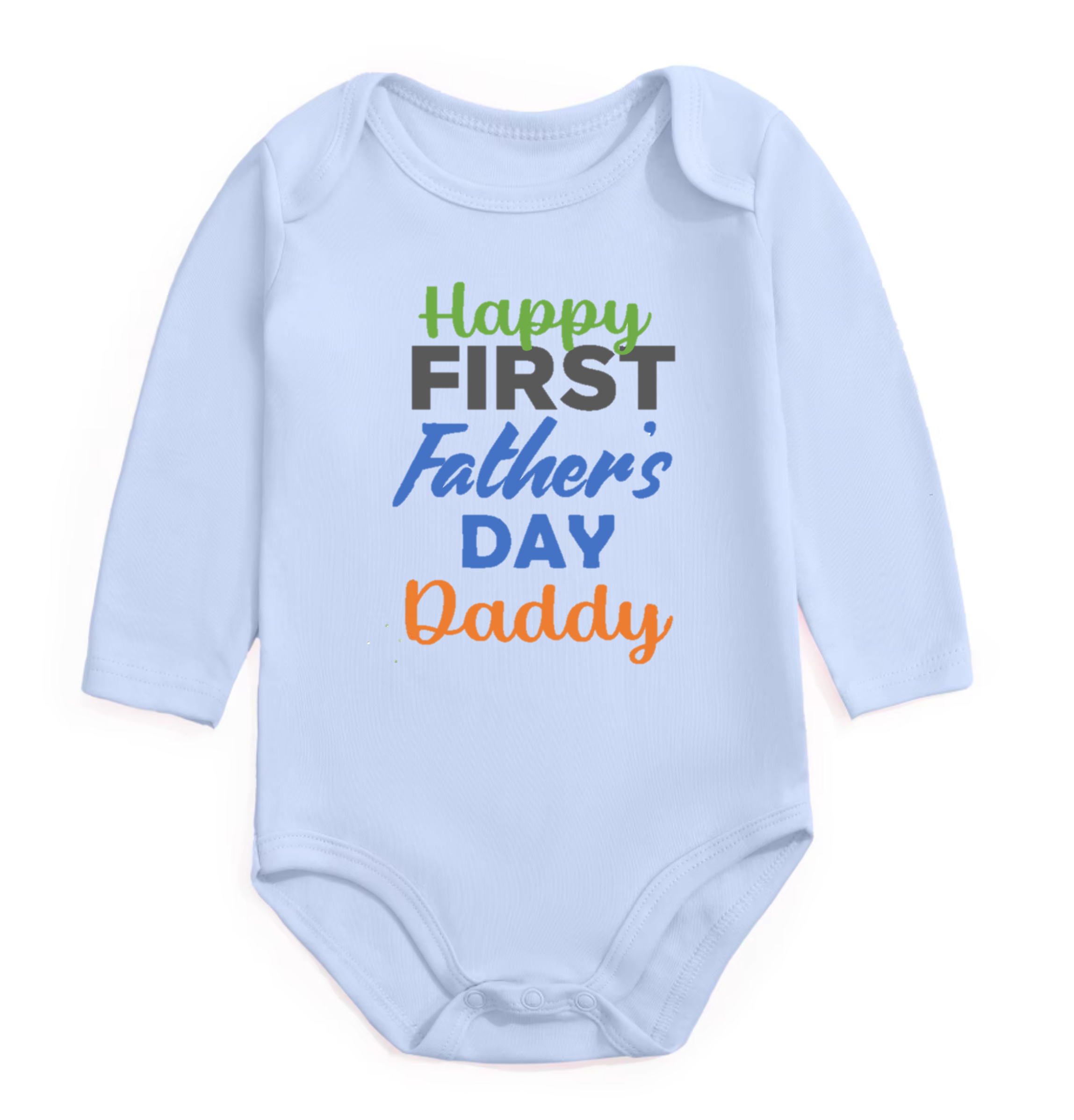 Fluff + Buff® First Father’s Day Onesie - Blue | Long Sleeve