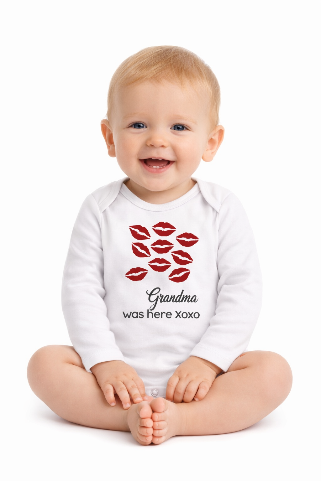 ‘Grandma Was Here’ Baby Bodysuit – Long Sleeve Keepsake Gift