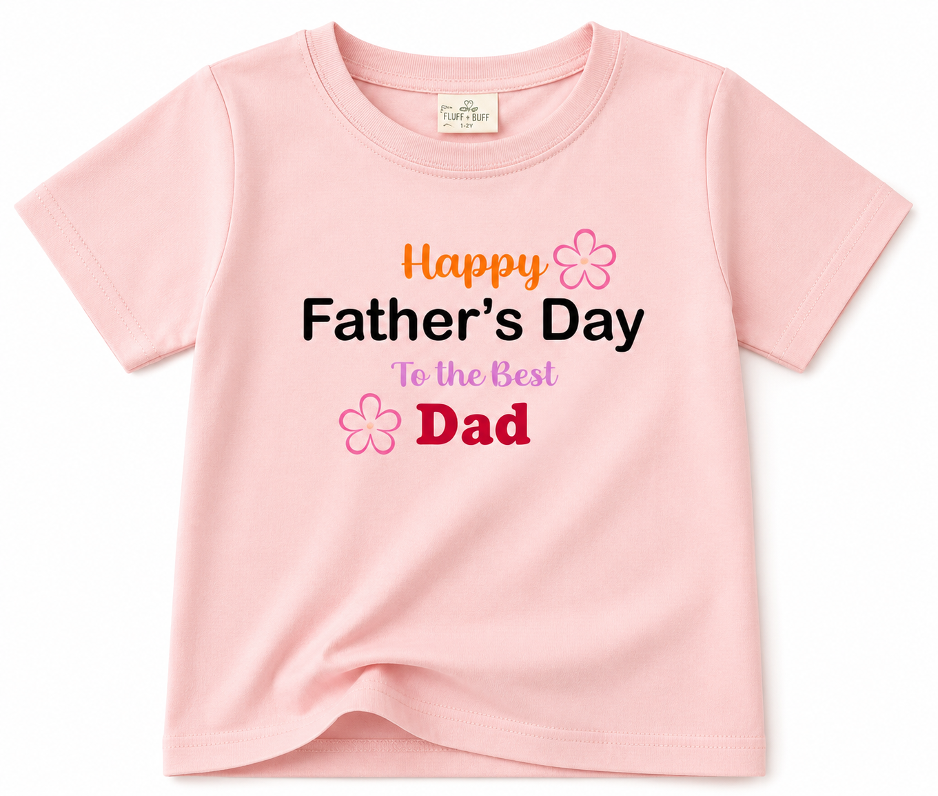 Happy Father’s Day Floral Kids T-Shirt | Cute Father’s Day Gift from Daughter