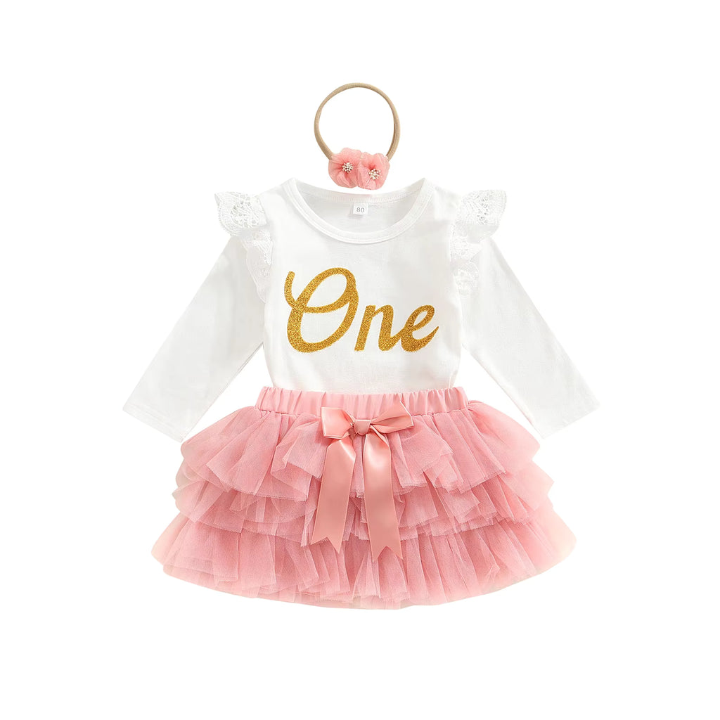 Dara 'One' First Birthday Ensemble - Long Sleeve