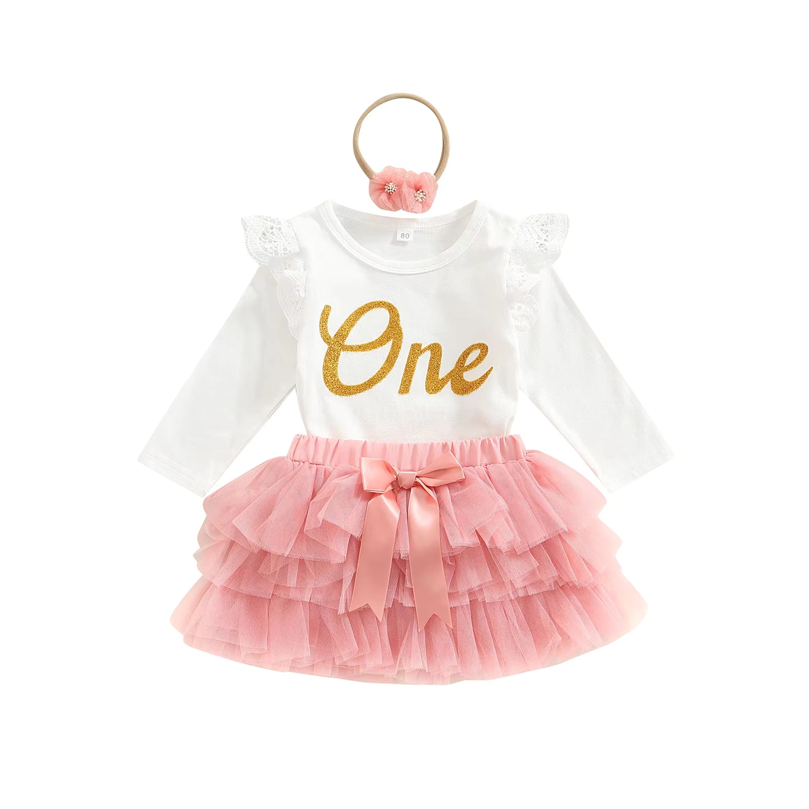 Dara 'One' First Birthday Ensemble - Long Sleeve